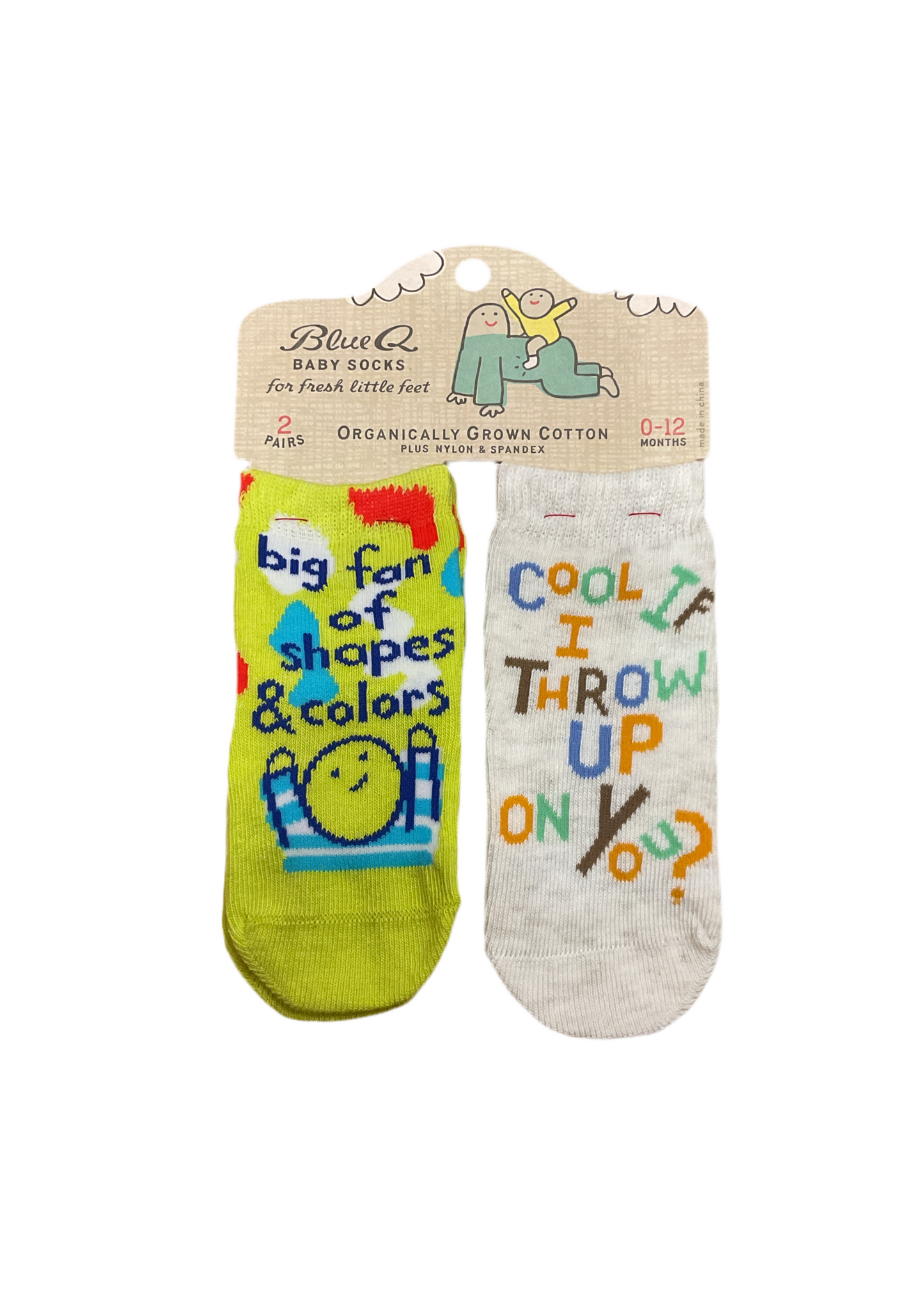 BLUE Q SAVE SHAPES COLORS BABY SOCKS