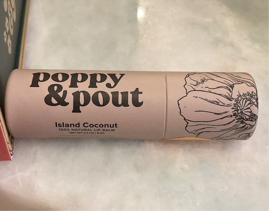 Poppy & Pout lip balm island coconut
