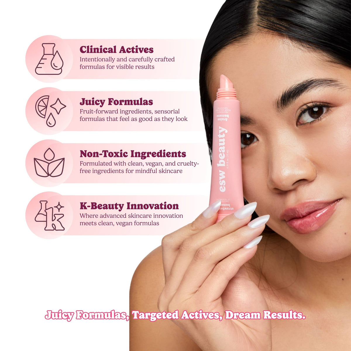 ESW Beauty - Pink Sorbet Perfect Pout Lip Kit (2x Lip Treatments)