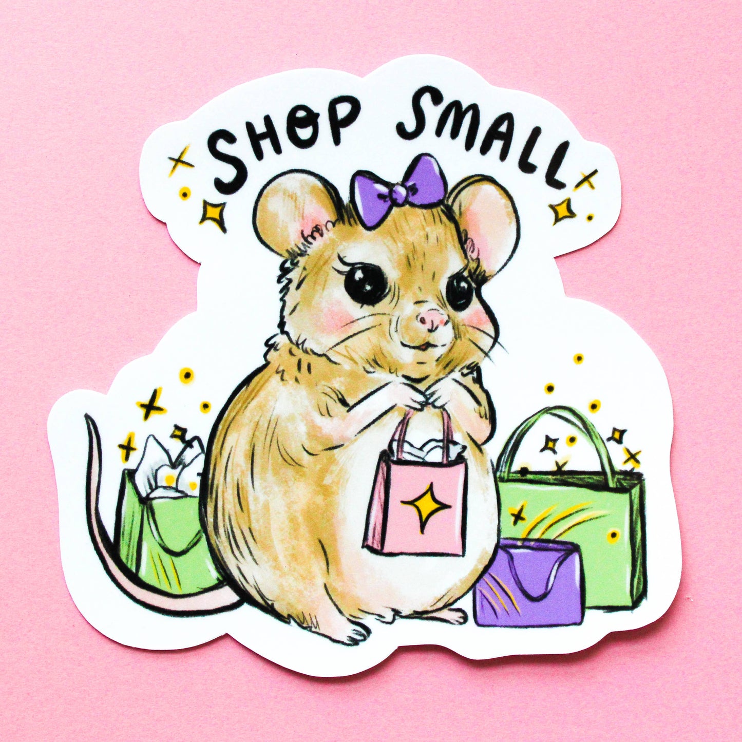 Amy Hartelust Art and Illustration - Shop Small Mouse Vinyl Sticker