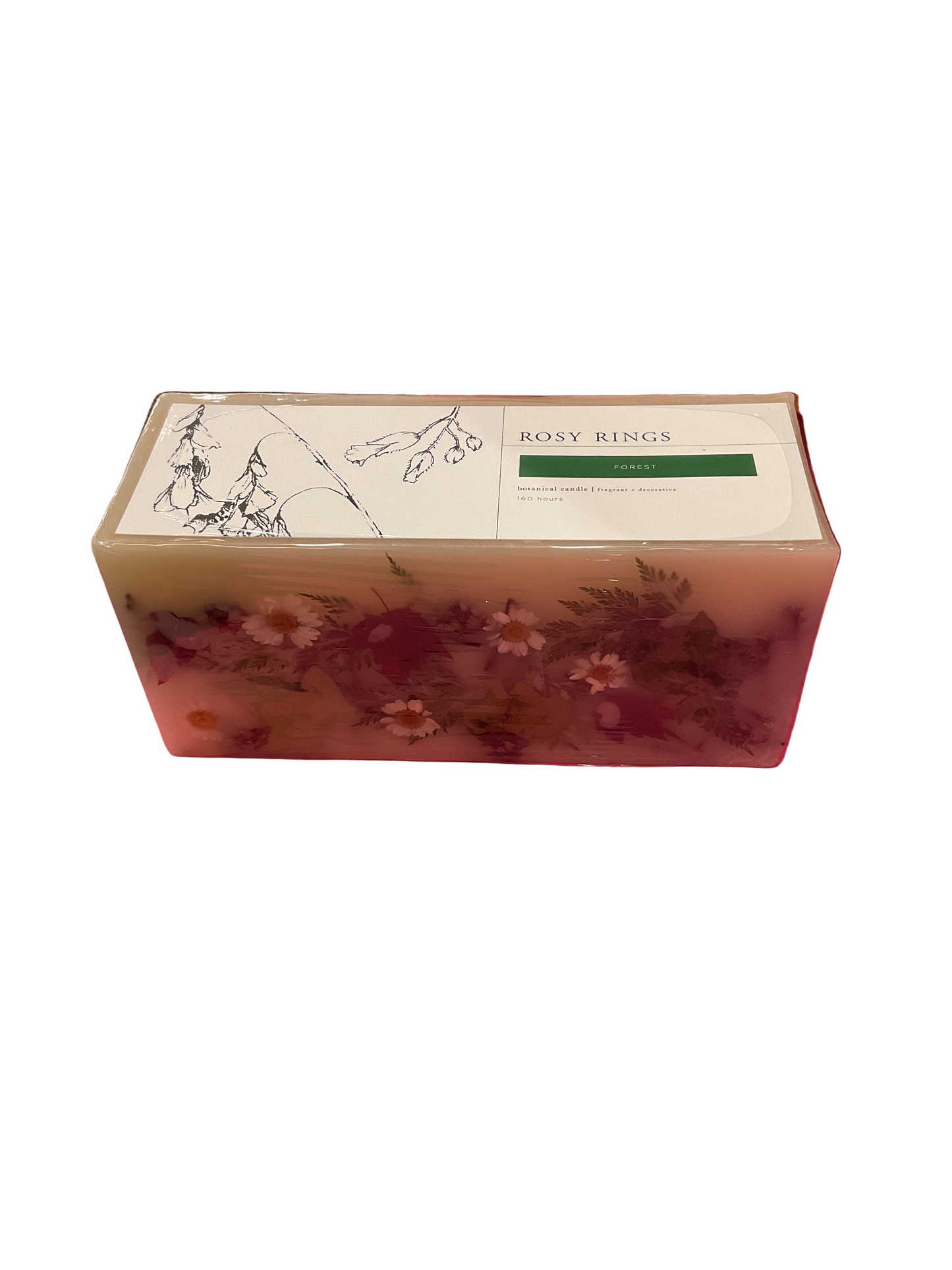 Rosy Rings- Brick Botanical Candle- Forest