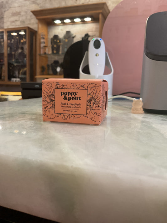 Poppy & Pout pink grapefruit lip scrub