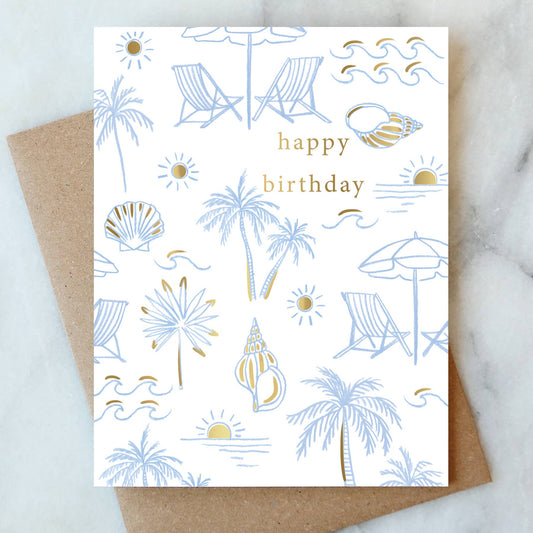 Abigail Jayne Design - Beachy Birthday Greeting Card | Birthday Card
