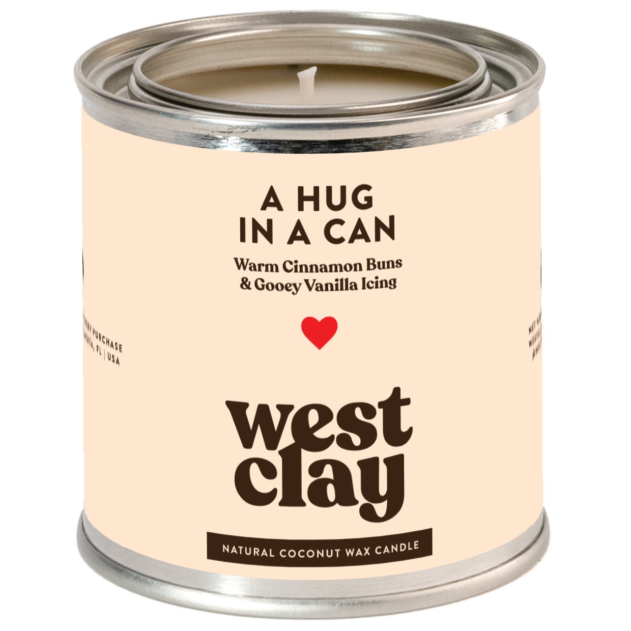 A Hug in a Can Candle, Cinnamon Buns & Vanilla Icing Scented