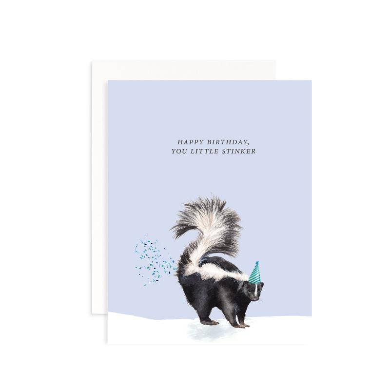 Cami Monet - Happy Birthday You Little Stinker Greeting Card: Single Card
