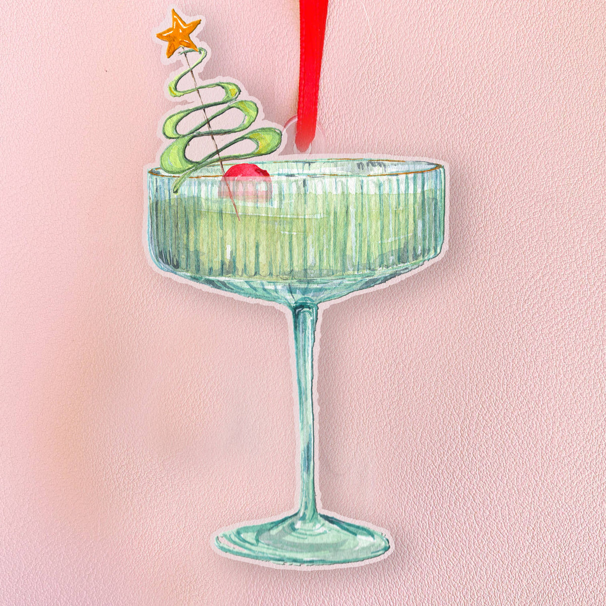 Cami Monet - Christmas Tree Cosmo Acrylic Christmas Cocktail Ornament
