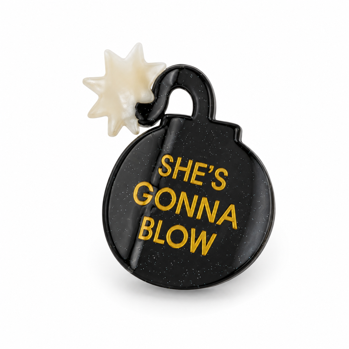 Chez Gagné - She's Gonna Blow - Bomb Acetate Hair Claw Clip, Funny Gift