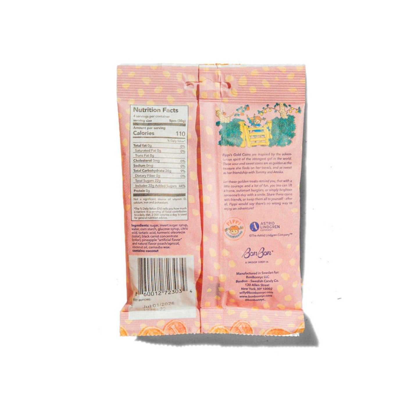 BonBon NYC - Pippi Longstocking Gold Coins - Swedish Candy 4.2oz (120g)