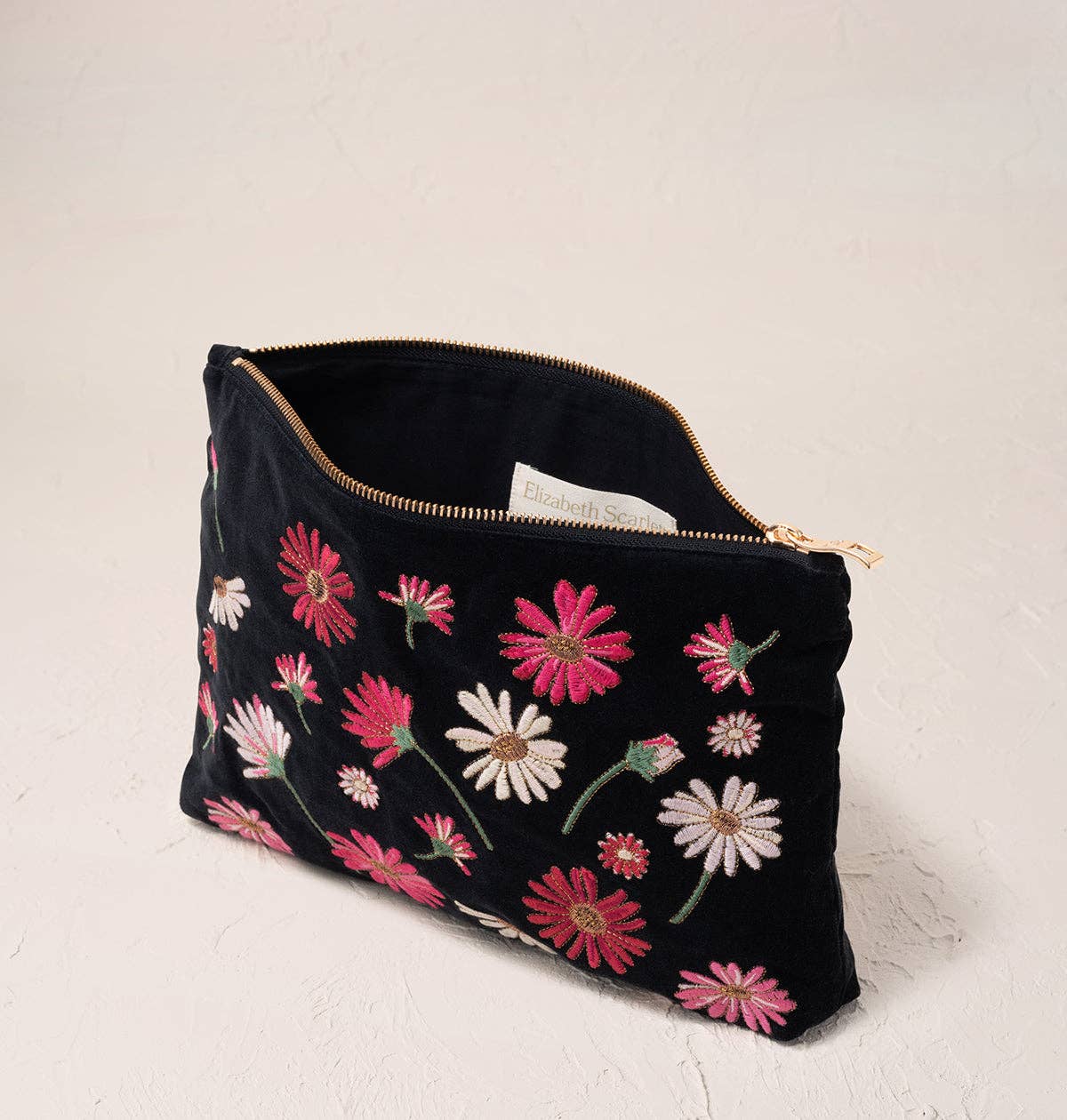 Elizabeth Scarlett- Charcoal Wildflower- Everyday Pouch