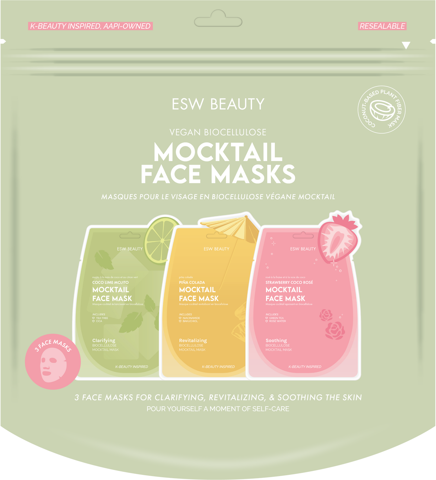 ESW Beauty - Mocktail Biocellulose Face Mask Set