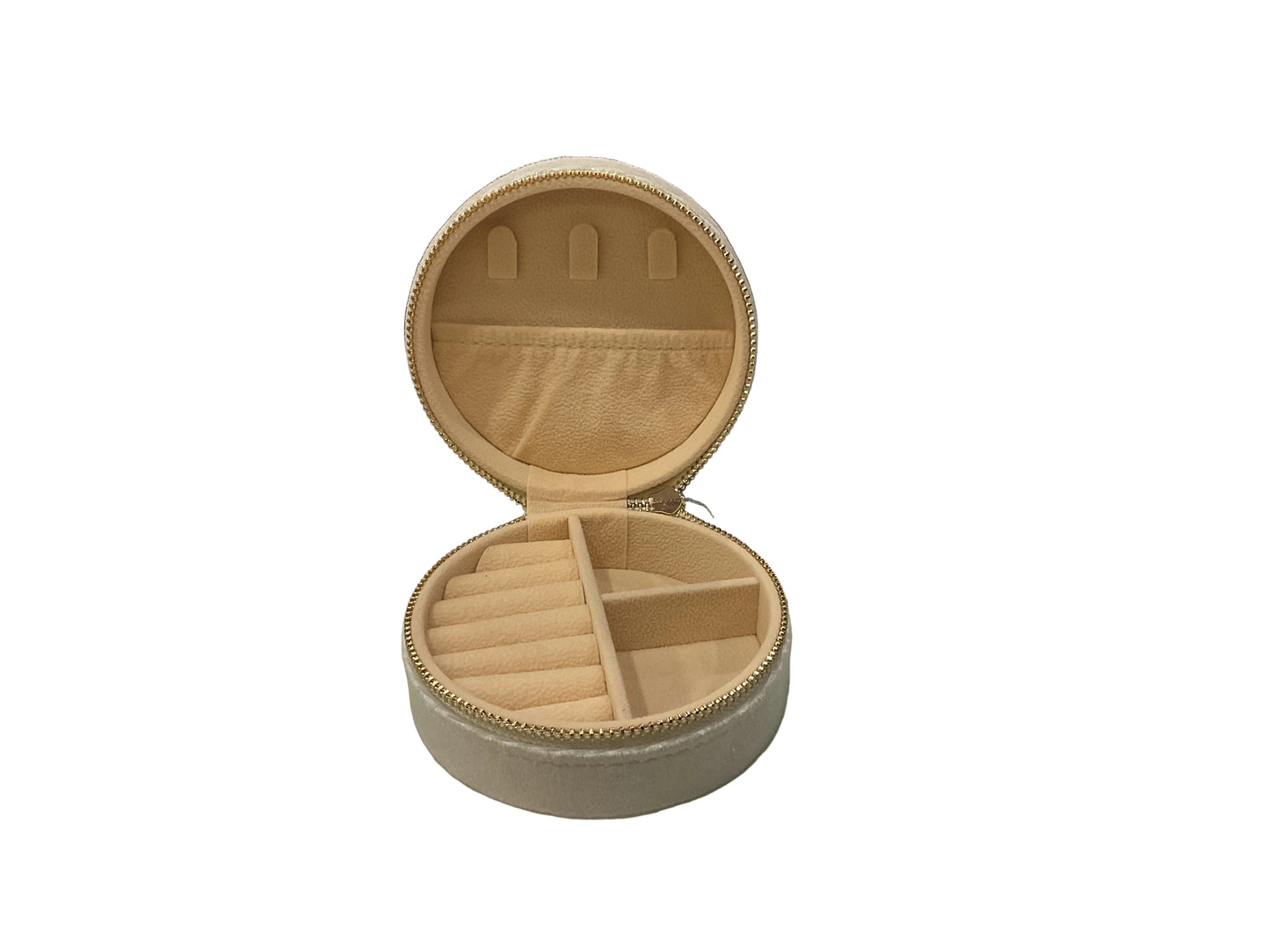 The Darling Effect - Round Velvet Jewelry Case - BRIDE