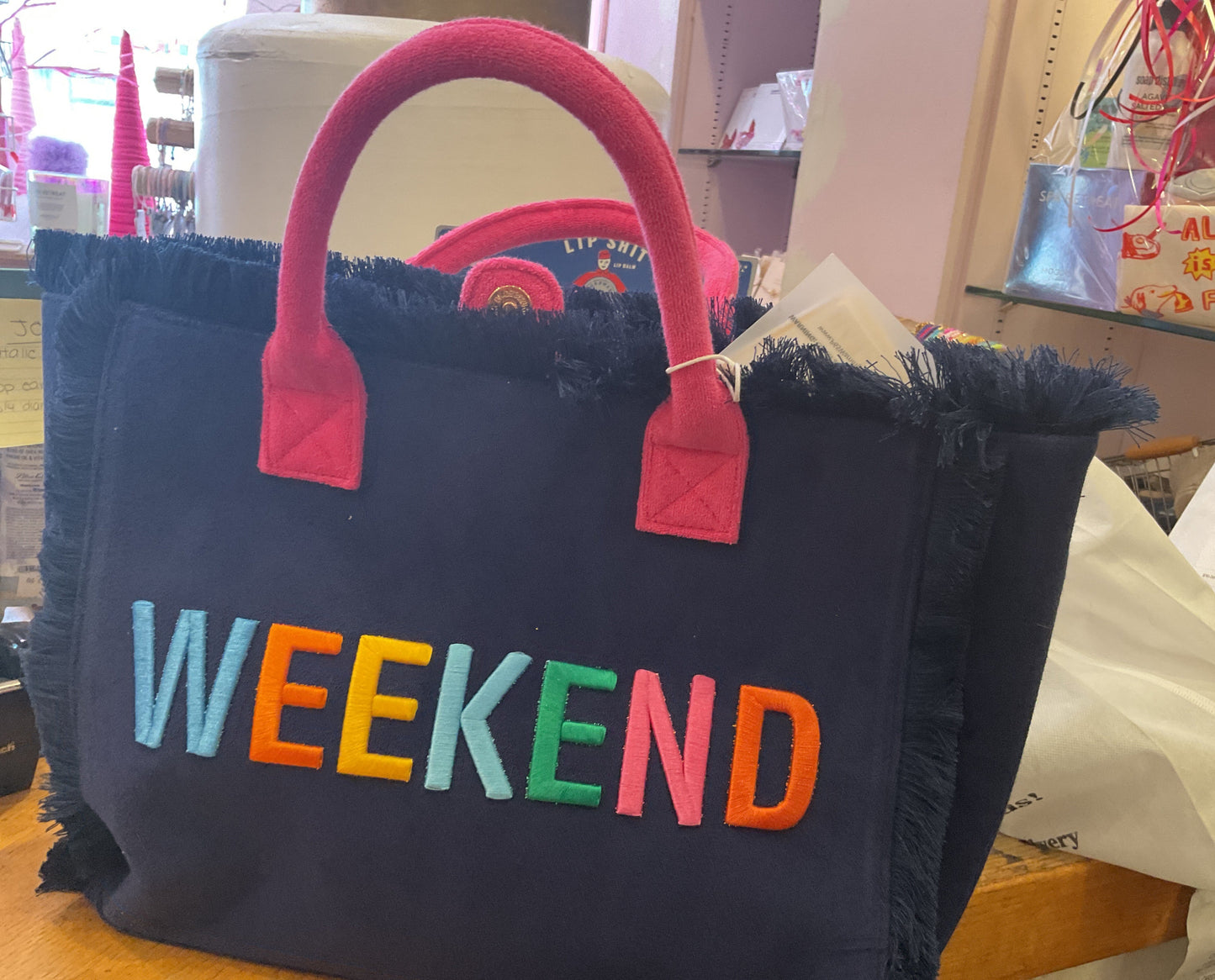 Shiraleah cabana weekend tote navy
