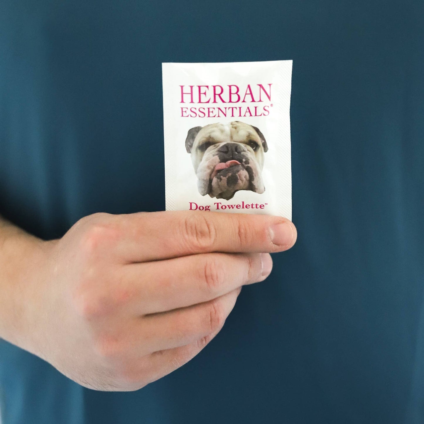 Herban Essentials - Dog Towelettes - 20 Individual Lavender Essential Oil Wipes