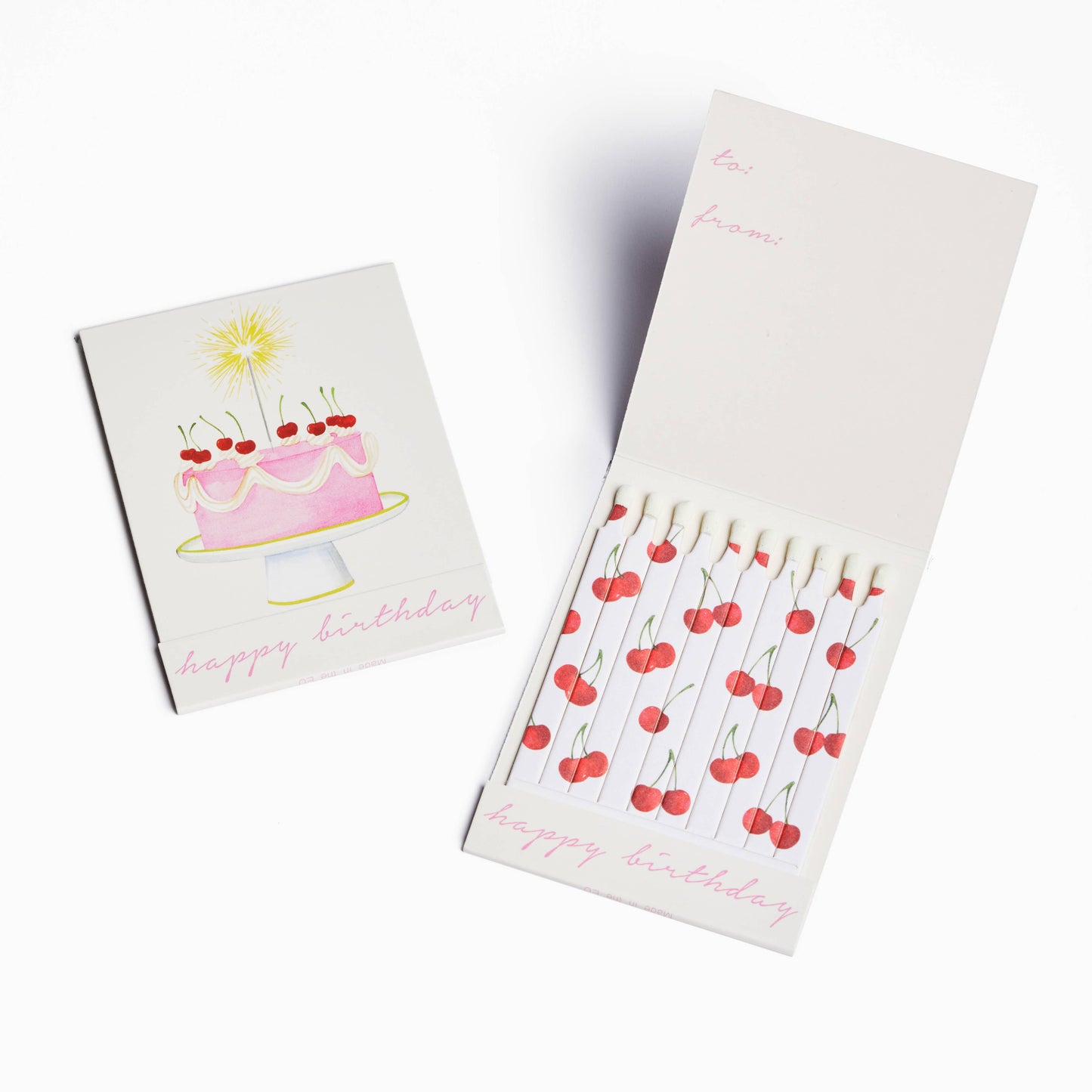 Abigail Jayne Design - Cake Happy Birthday Match Card® | Candle Matches