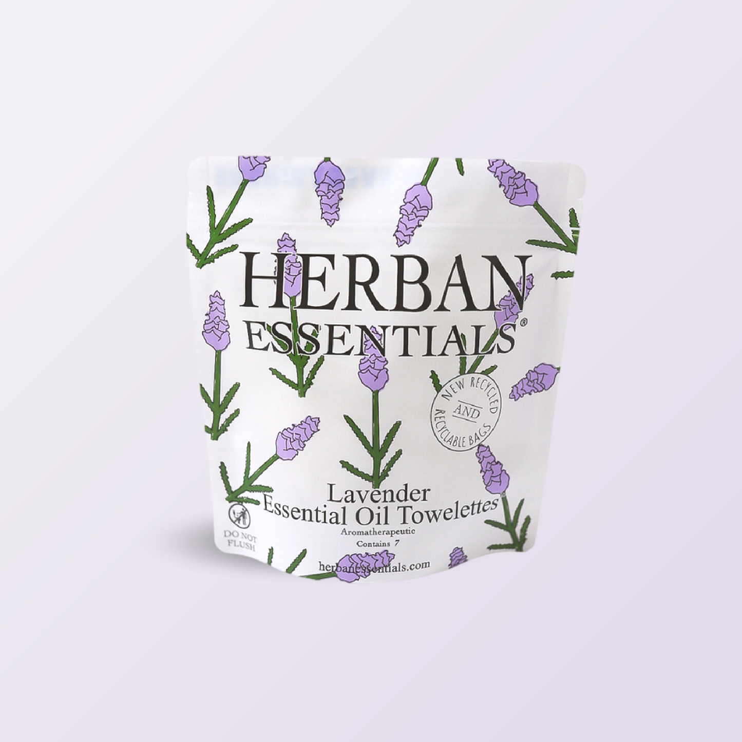 Herban Essentials - Lavender Towelettes - 7 Individual Essential Oil Wipes