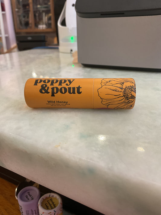 Poppy & Pout wild honey lip balm
