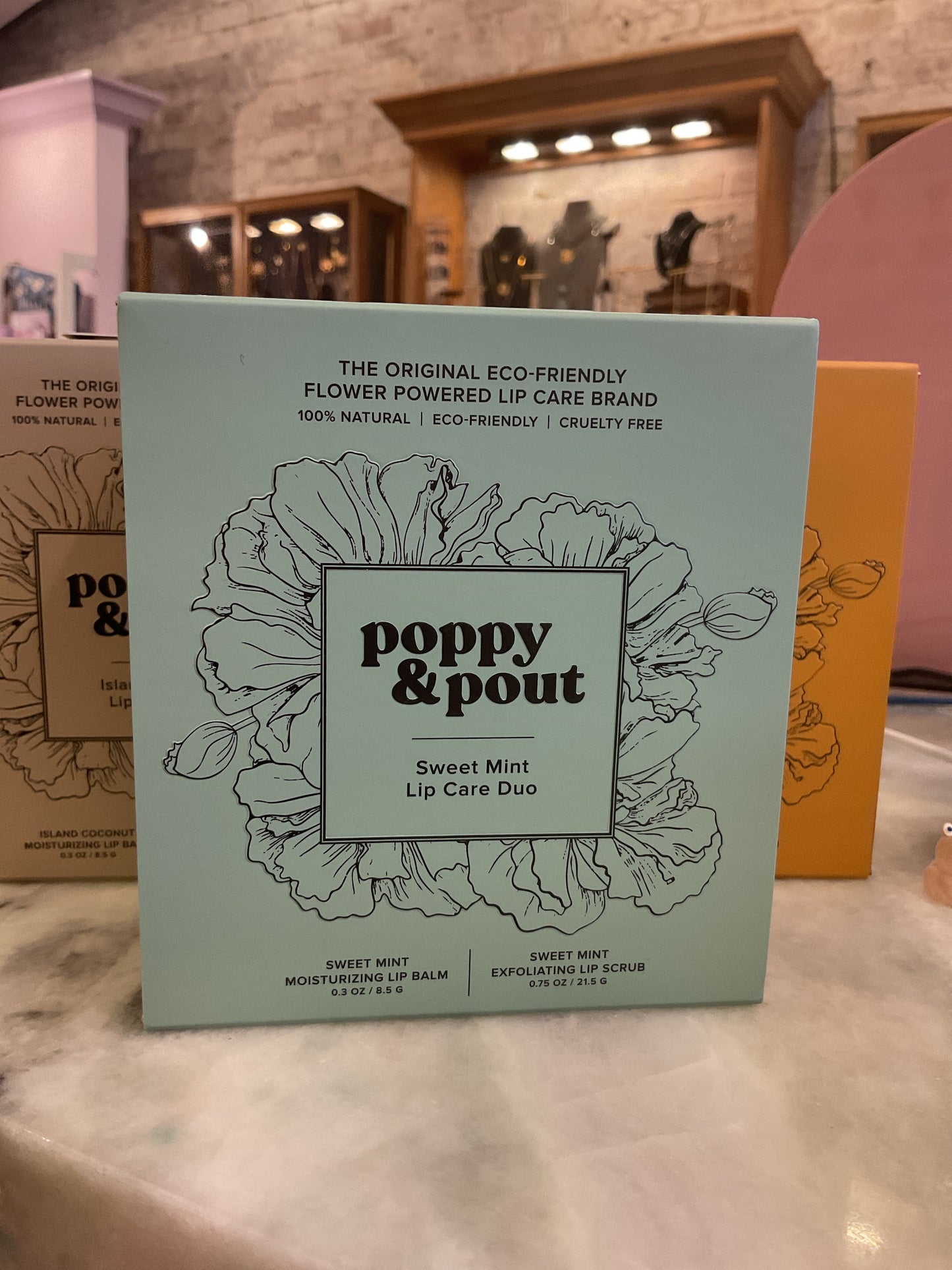 Poppy & Pout Sweet Mint lip care duo