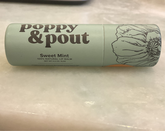 Poppy & Pout Sweet Mint lip balm