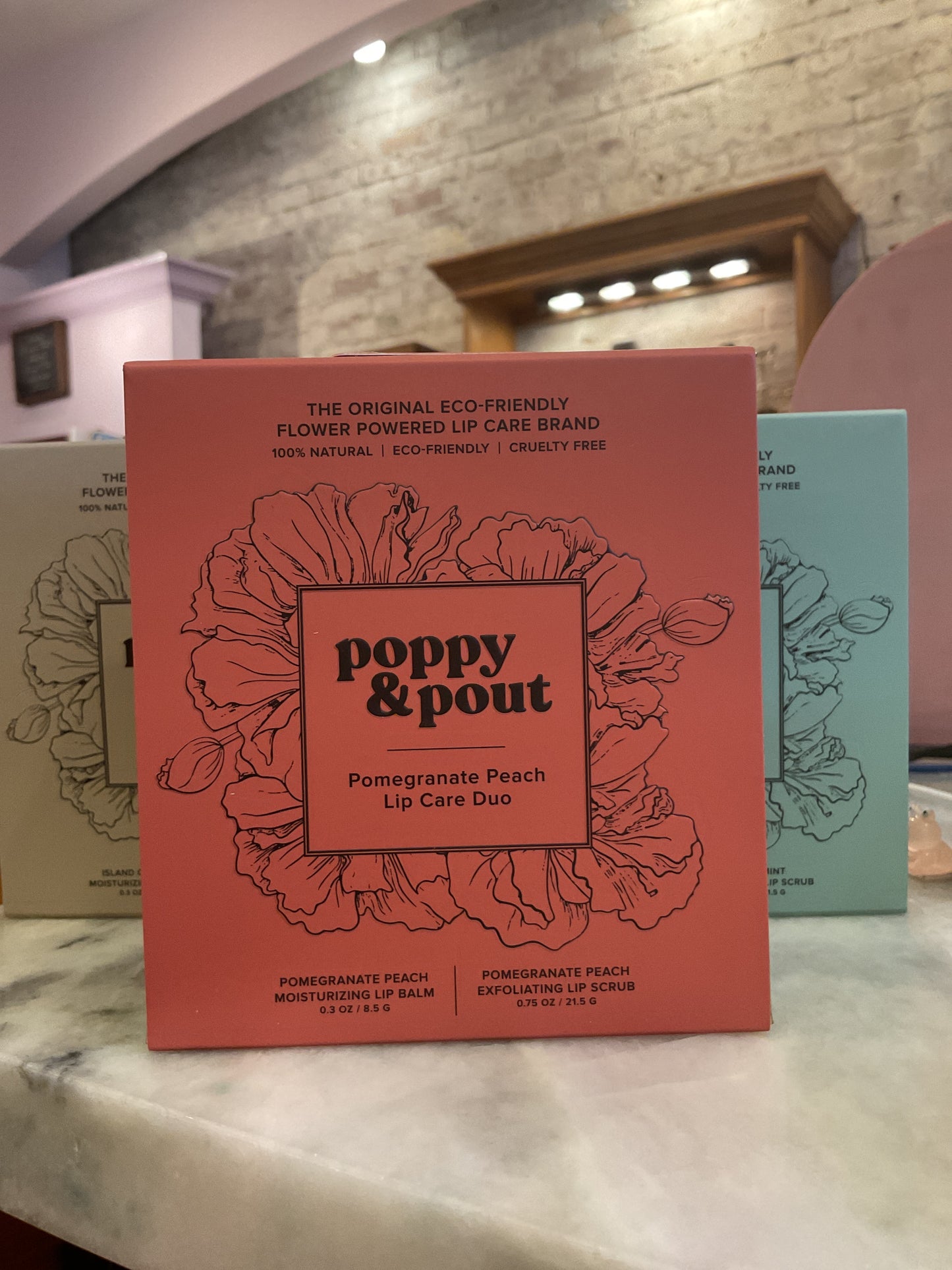 Poppy & Pout Pomegranate Peach lip care duo