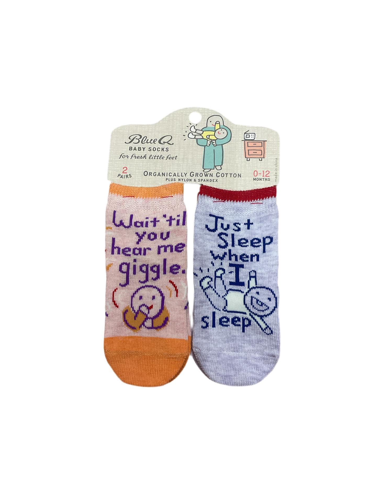 BLUE Q SAVE HEAR ME GIGGLE BABY SOCKS
