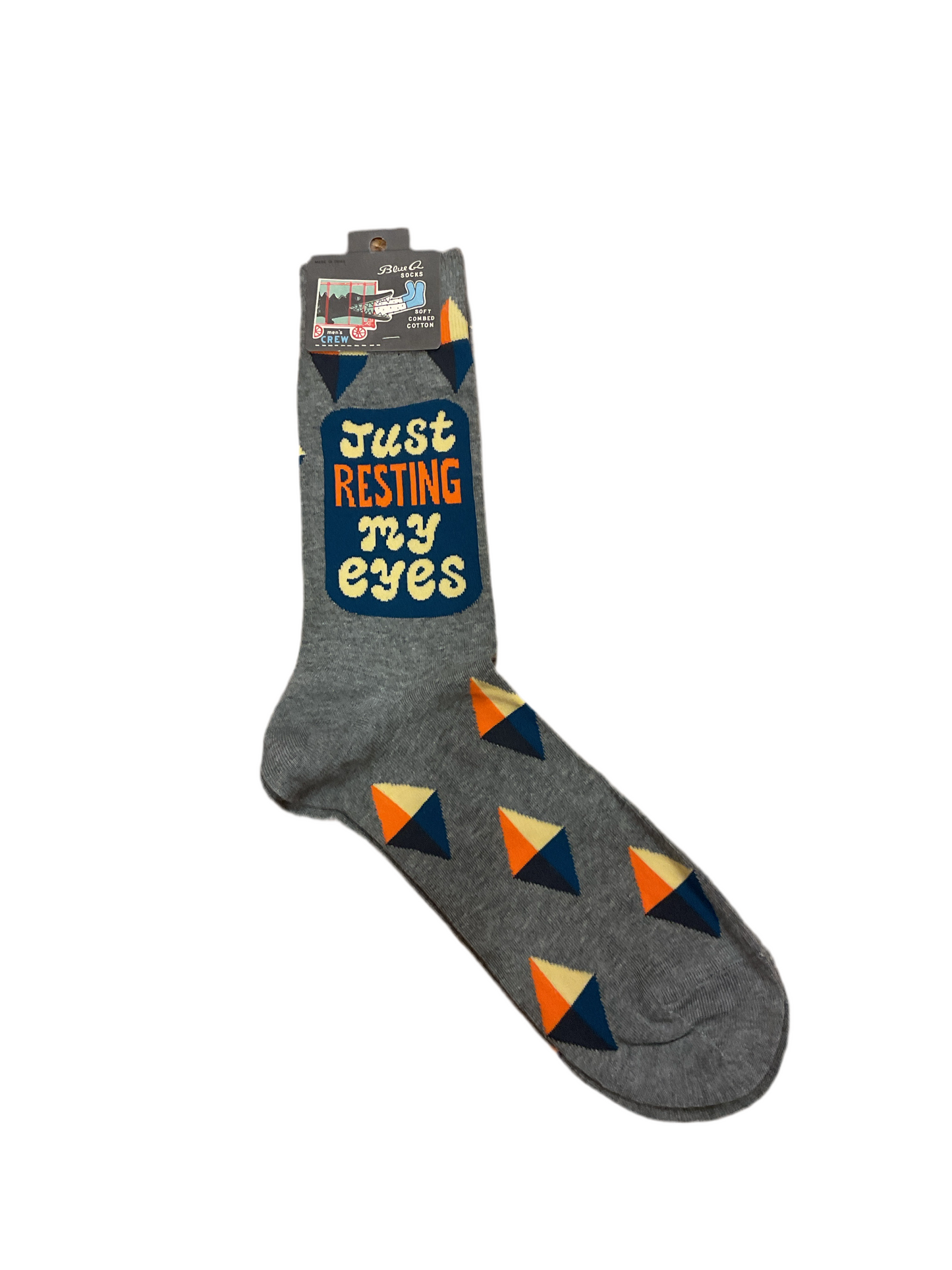 BLUE Q RESTING MY EYES MENS SOCKS
