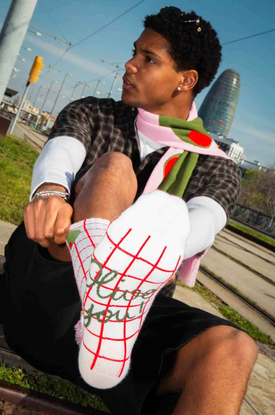 Eat My Socks- Adult Flat Sport Socks- Olive