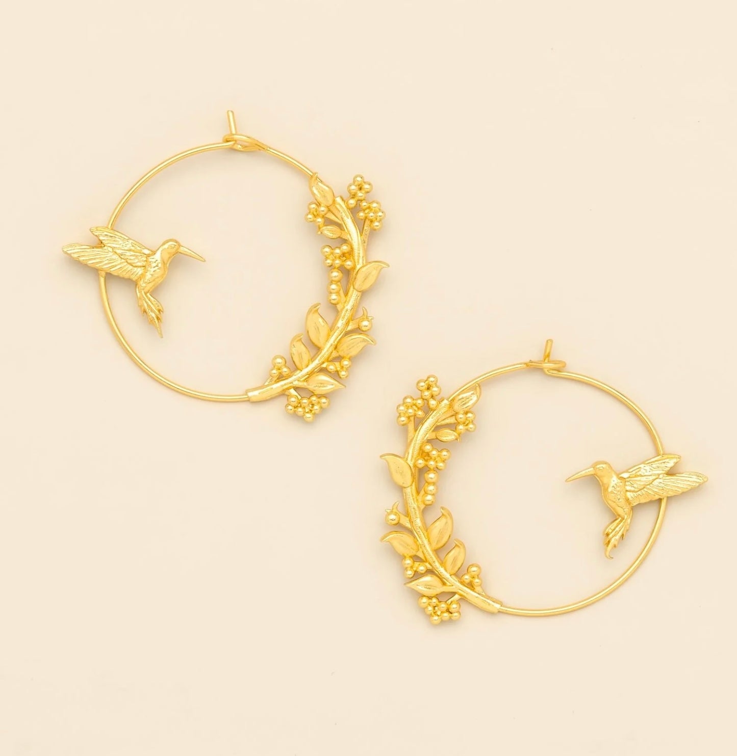 Scout- Refined Icon Earring- Hummingbird Hoop / Gold