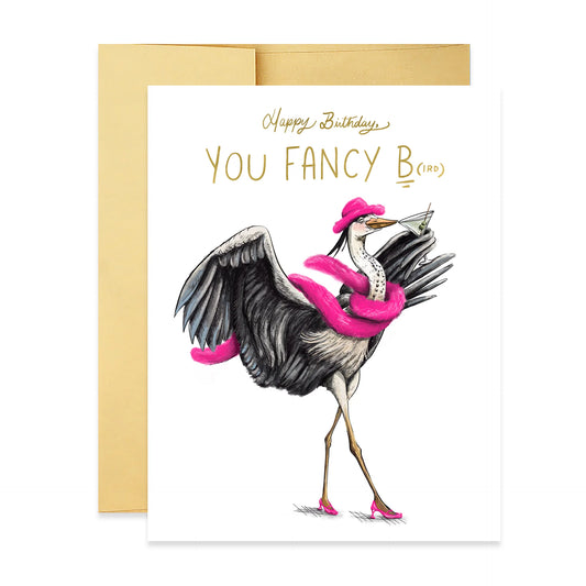 Good Juju Ink Card - Fancy Bird Birthday