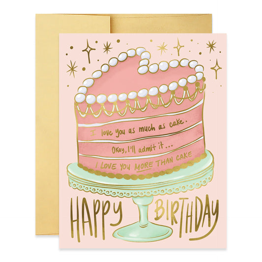 Good Juju Ink Card - I Love You More Than Cake