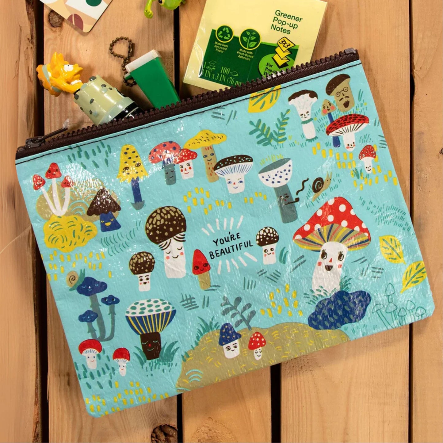 Blue Q - Large Zip Bags - Mushrooms