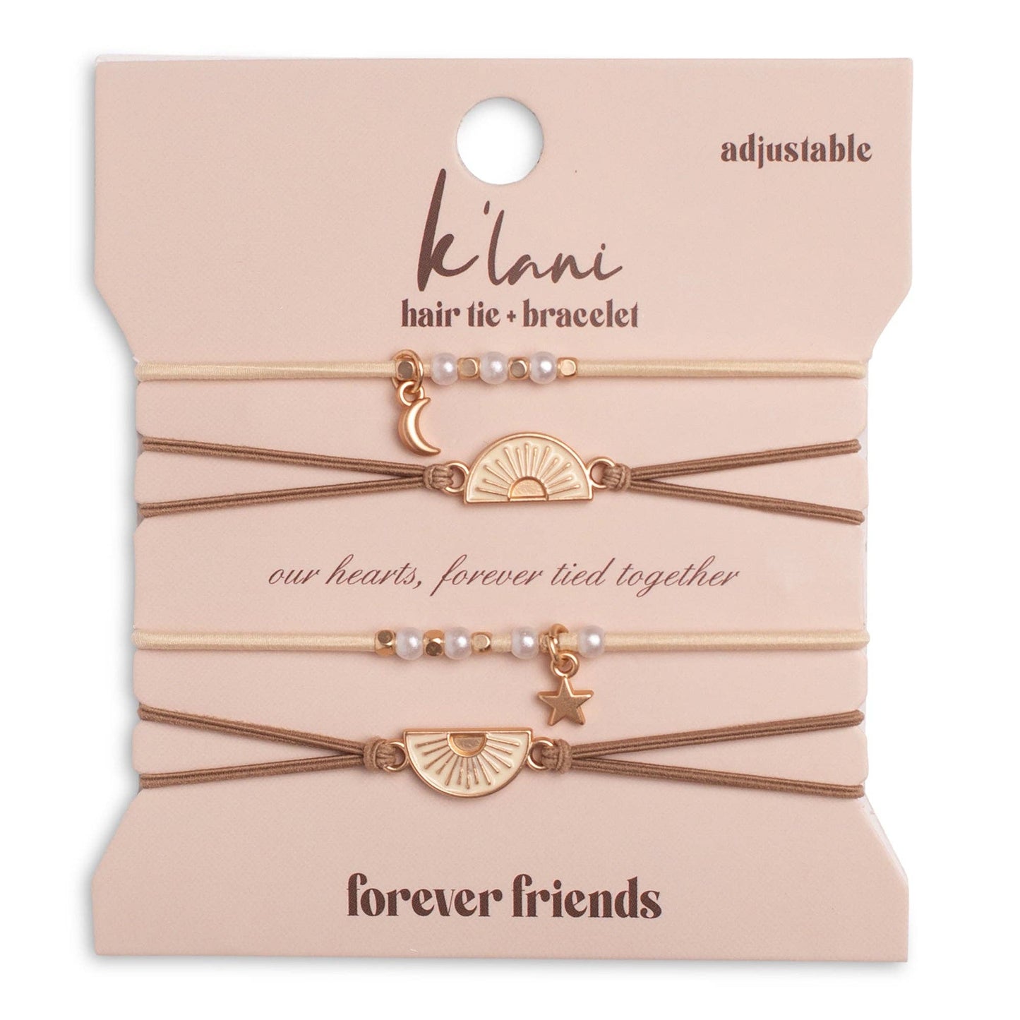 K’Lani - Hair Tie Bracelets “Forever Friends” (size adjustable)