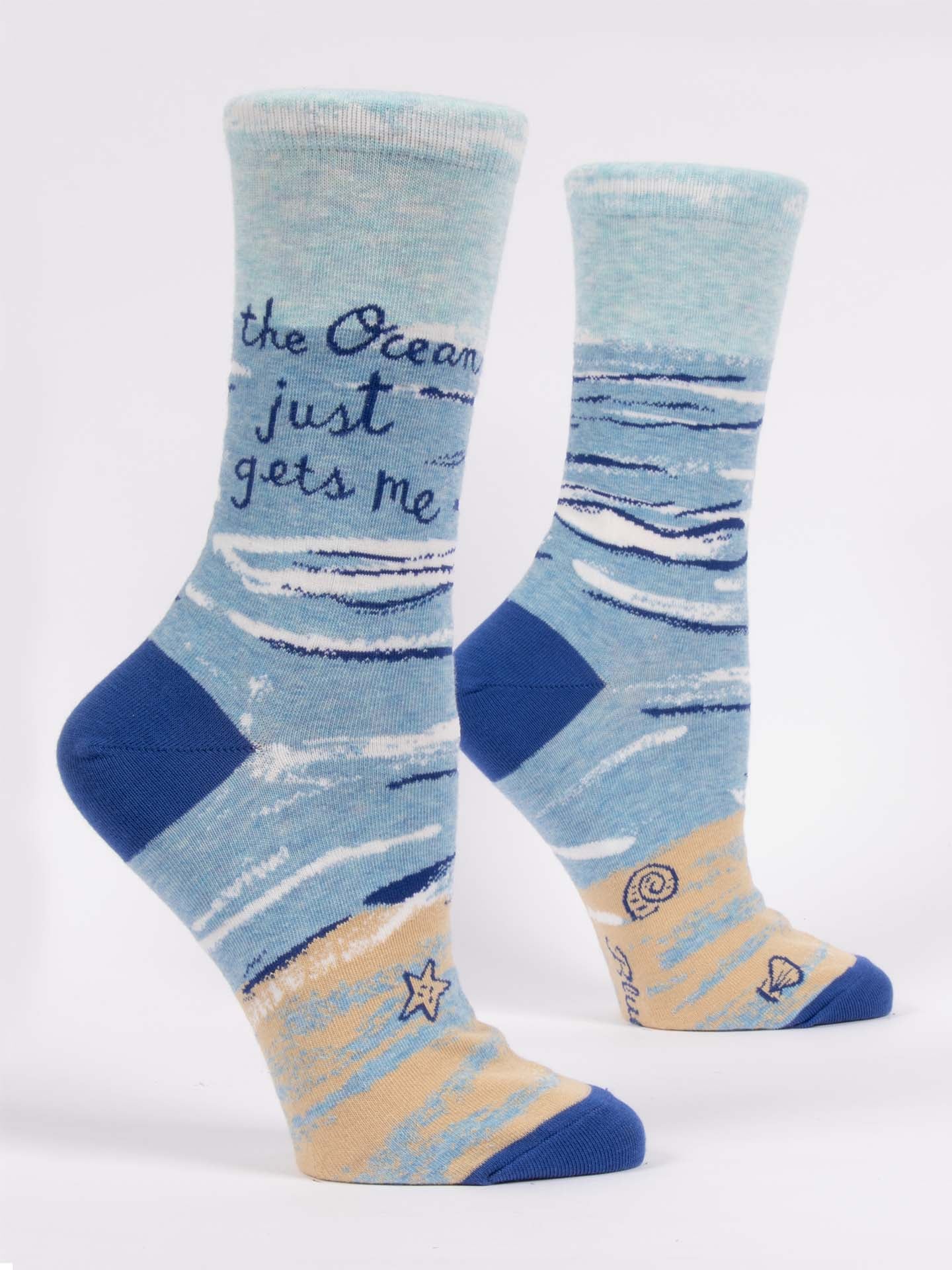 Blue Q - OCEAN GETS ME Crew Socks