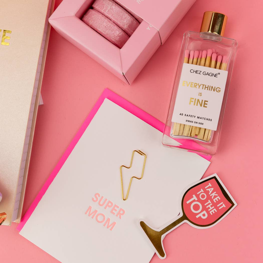 Chez Gagné - Everything is Fine Matches - Glass Bottle Matchsticks Light Pink