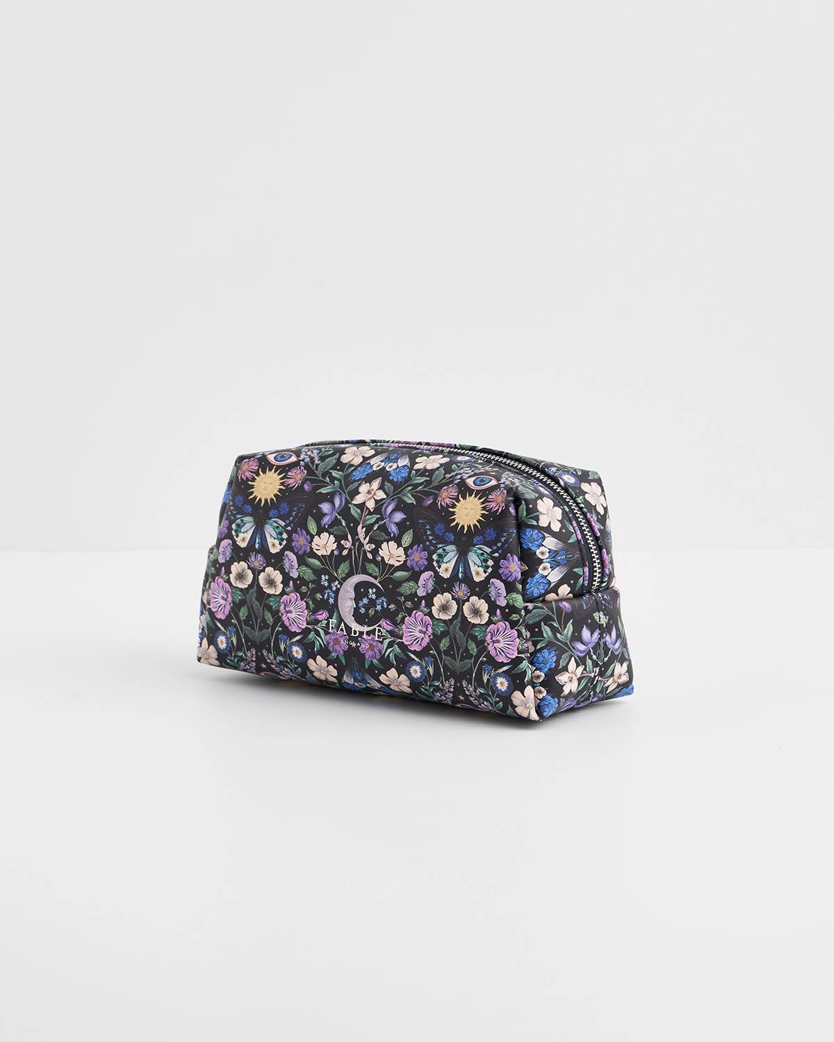 Fable England - Selene Print Cosmetic Pouch in Navy