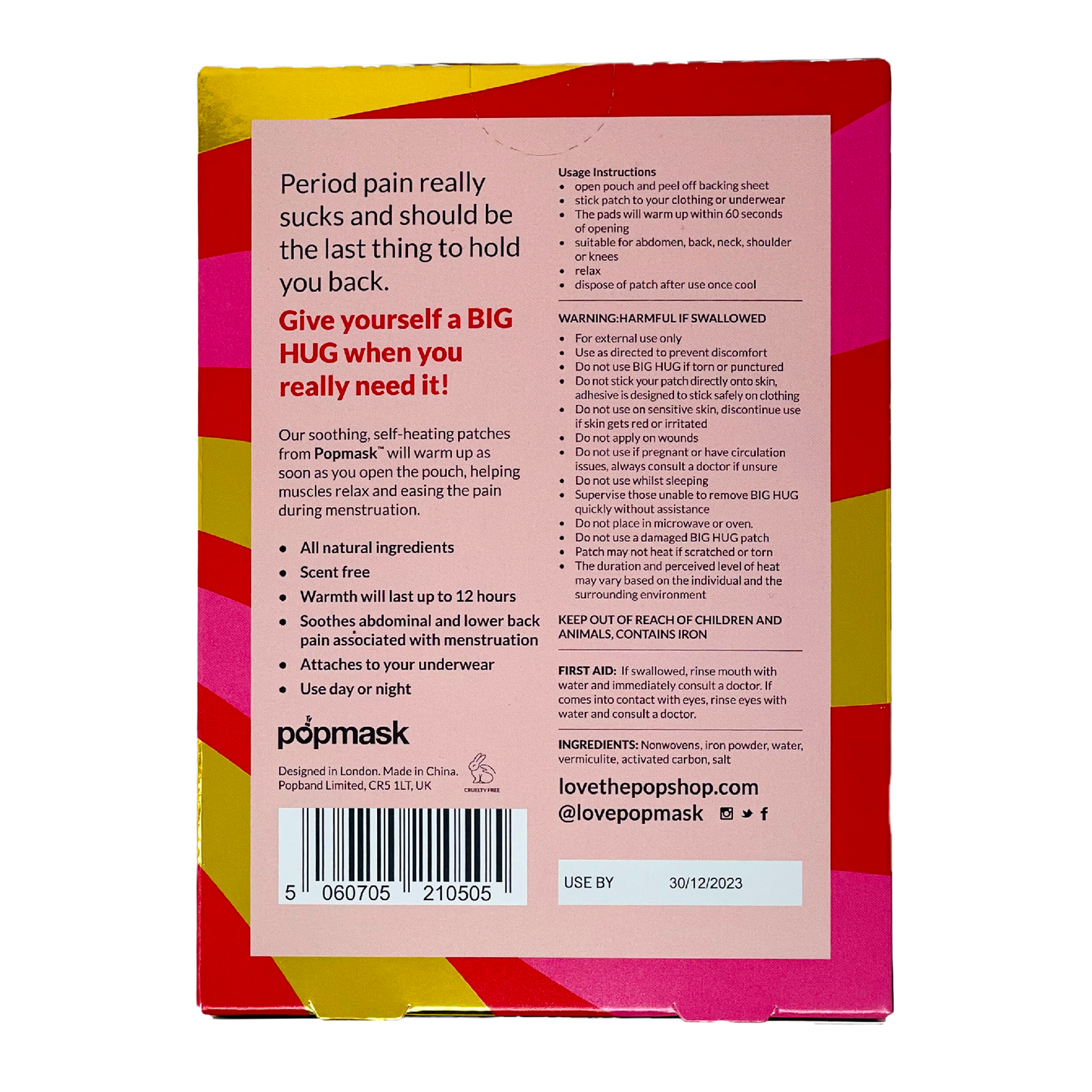 Big Hug Self Heating Body Patches