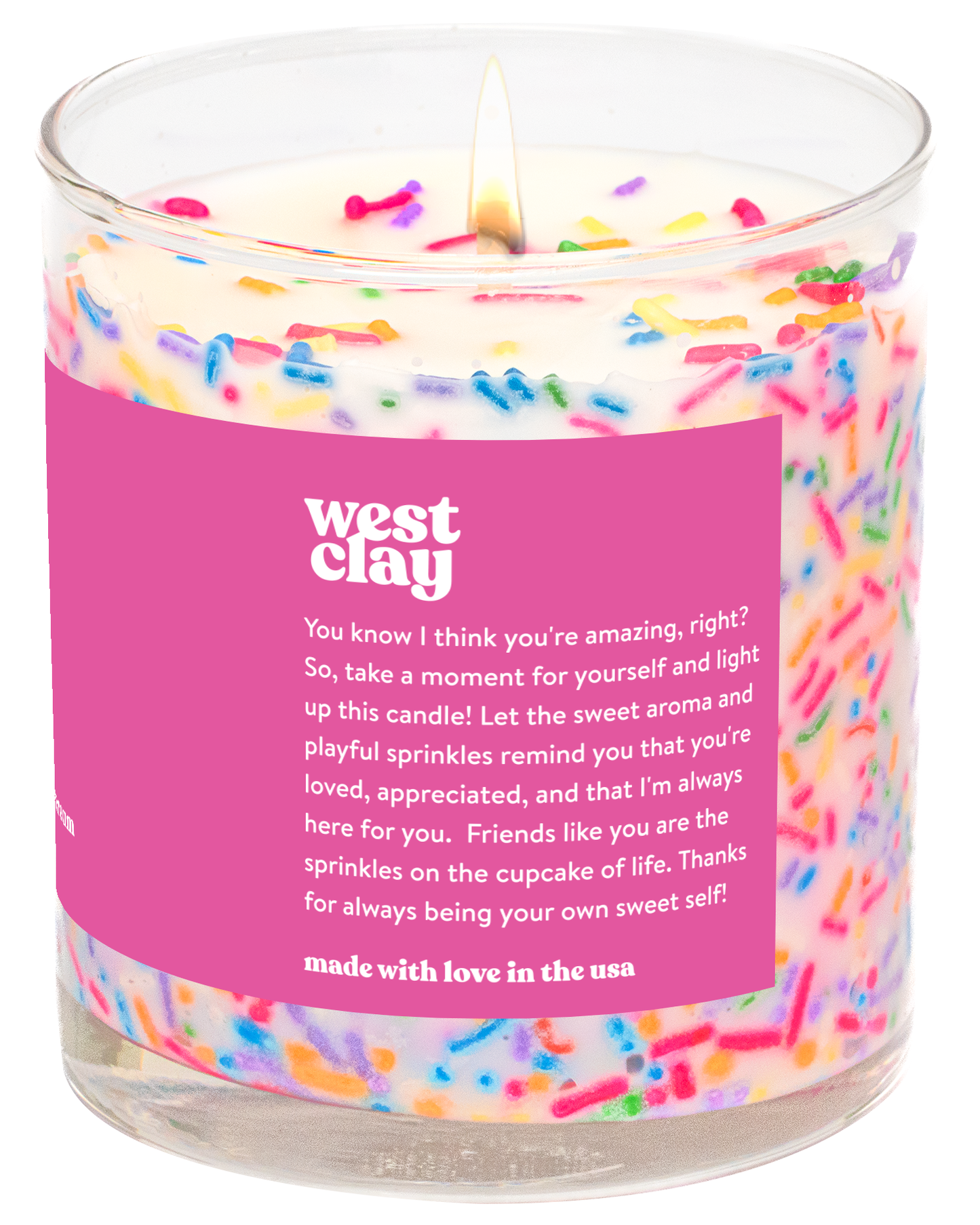 BESTIE SPRINKLE CANDLE - Vanilla Cupcakes Scented