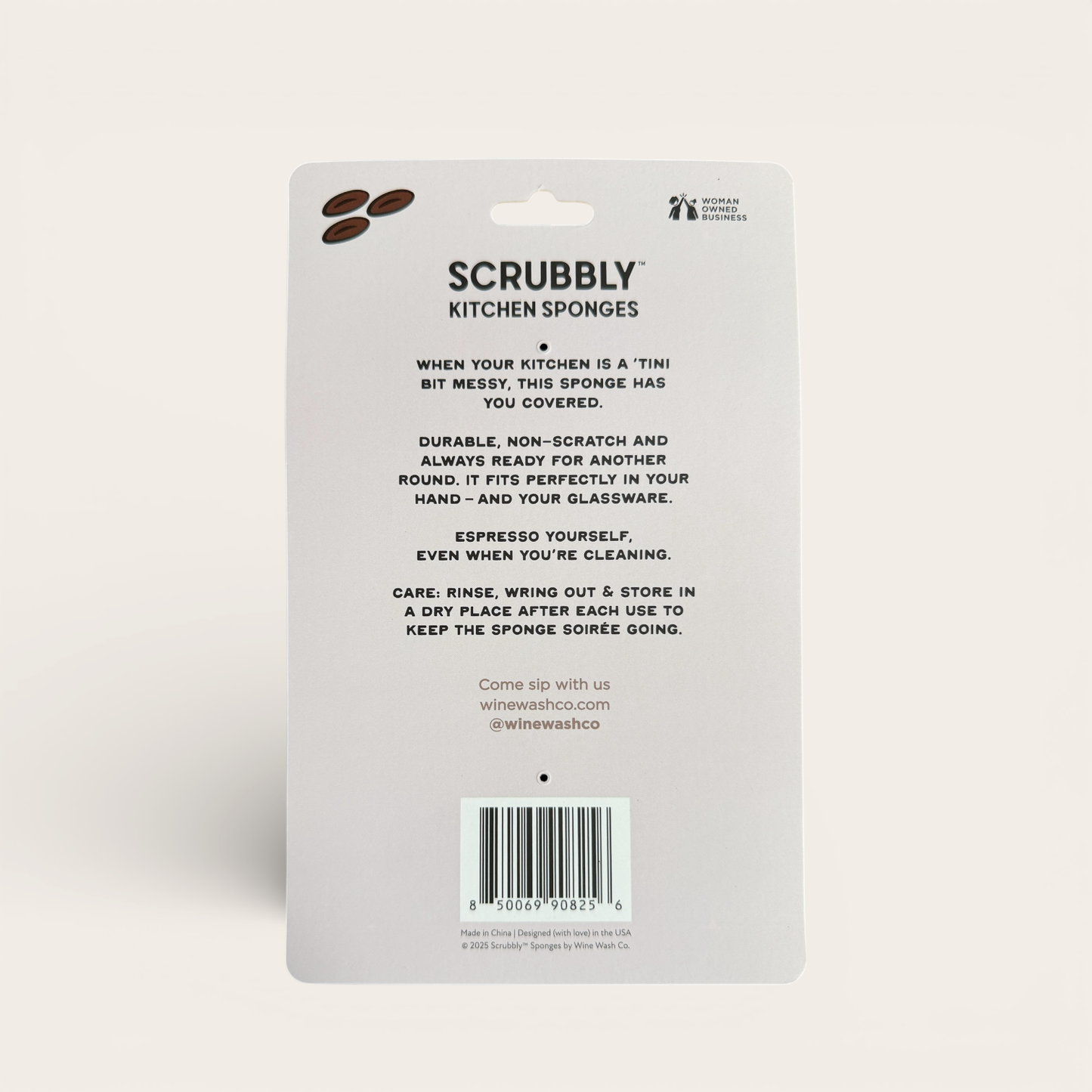 Wine Wash Co. - Martini Scrubbly - Espresso: Brown