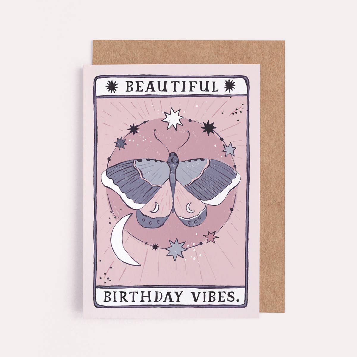 Sister Paper Co. - Moth Birthday Vibes Card | Birthday Card | Tarot Cards