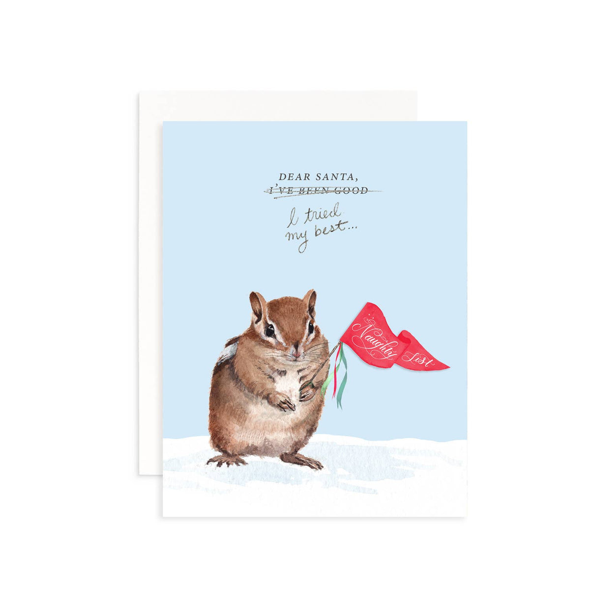 Cami Monet - Dear Santa I Tried Christmas Greeting Card: Single Card