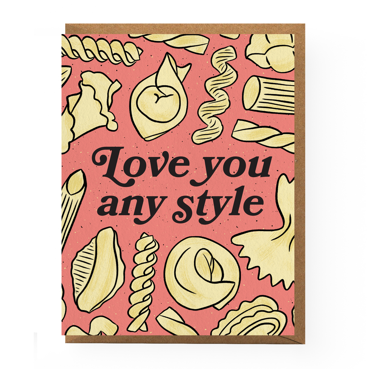 Boss Dotty Paper Co. - Pasta Love Card: Clear sleeve