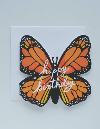 Idlewild Co. - Birthday Greeting Card | Monarch, Die Cut