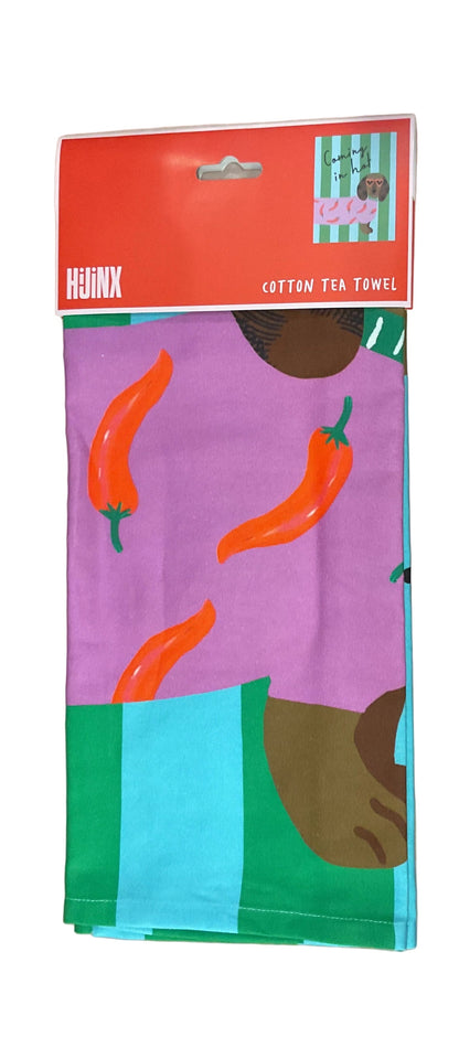 HiJiNX - Coming In Hot Cotton Tea Towel