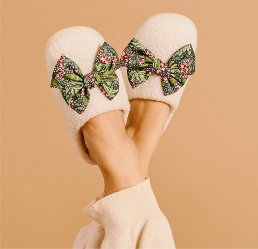 The Darling Effect - Betty Bow Slippers - JOLLY SPRIG - M/L