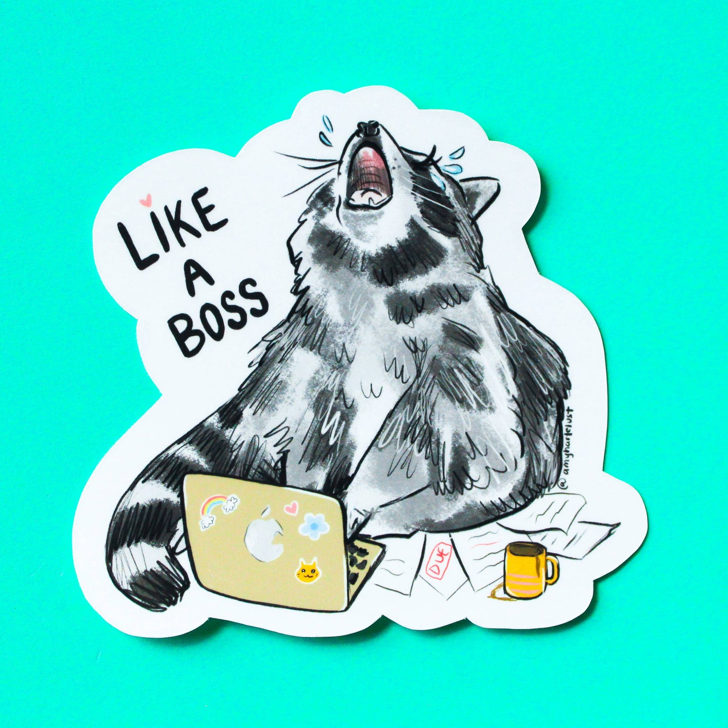 Amy Hartelust Art and Illustration - Like A Boss Vinyl Sticker