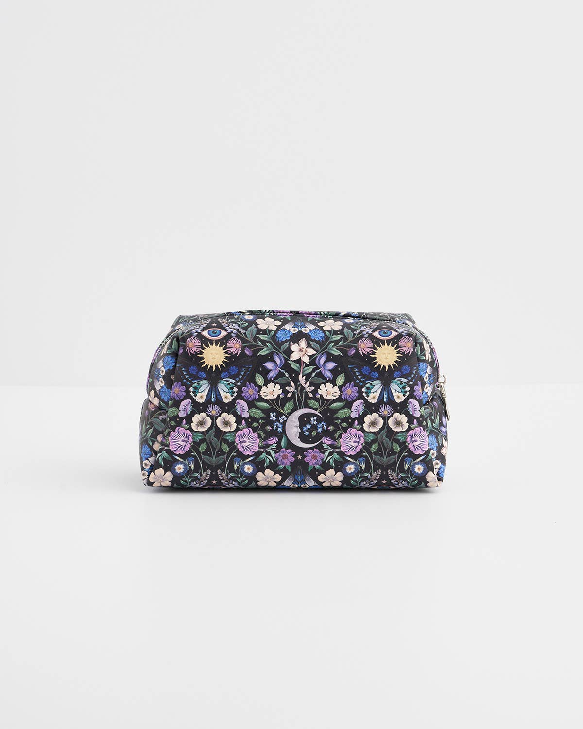 Fable England - Selene Print Cosmetic Pouch in Navy