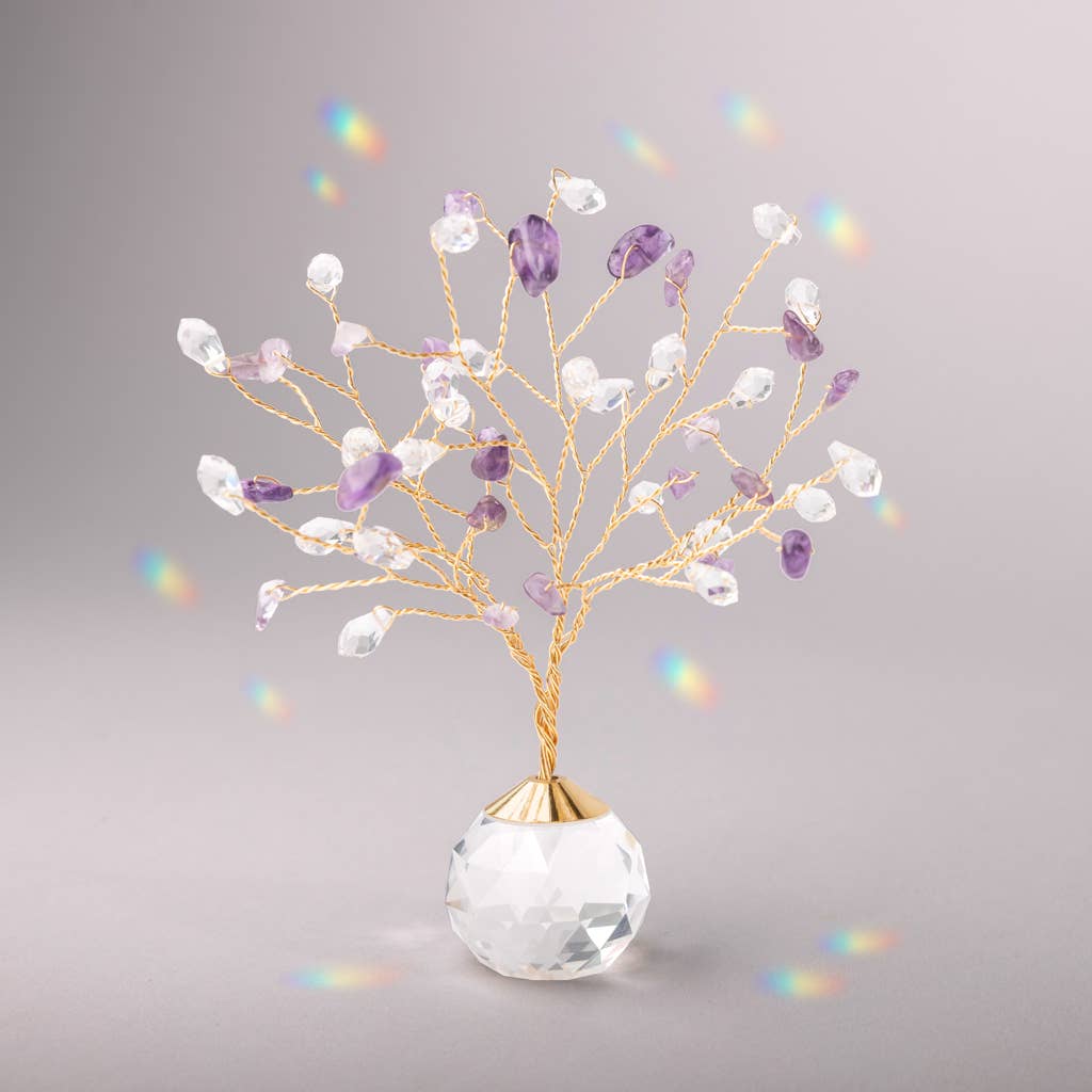 Scout- Suncatcher Tree of Life - Amethyst/Protection/Gold