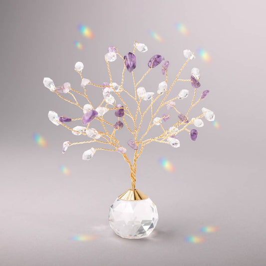 Scout- Suncatcher Tree of Life - Amethyst/Protection/Gold