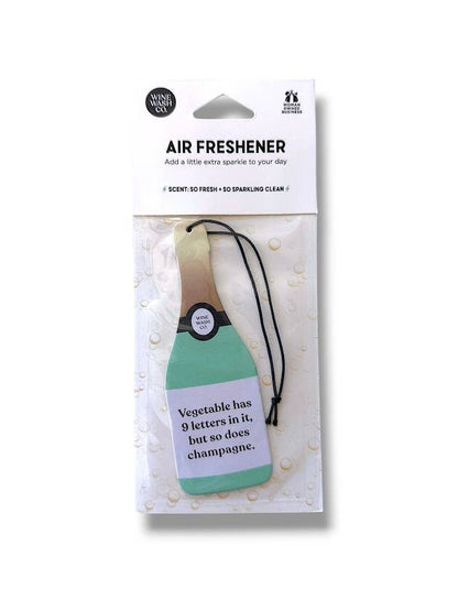 Wine Wash Co. - Champagne Air Freshener - Letters: Green