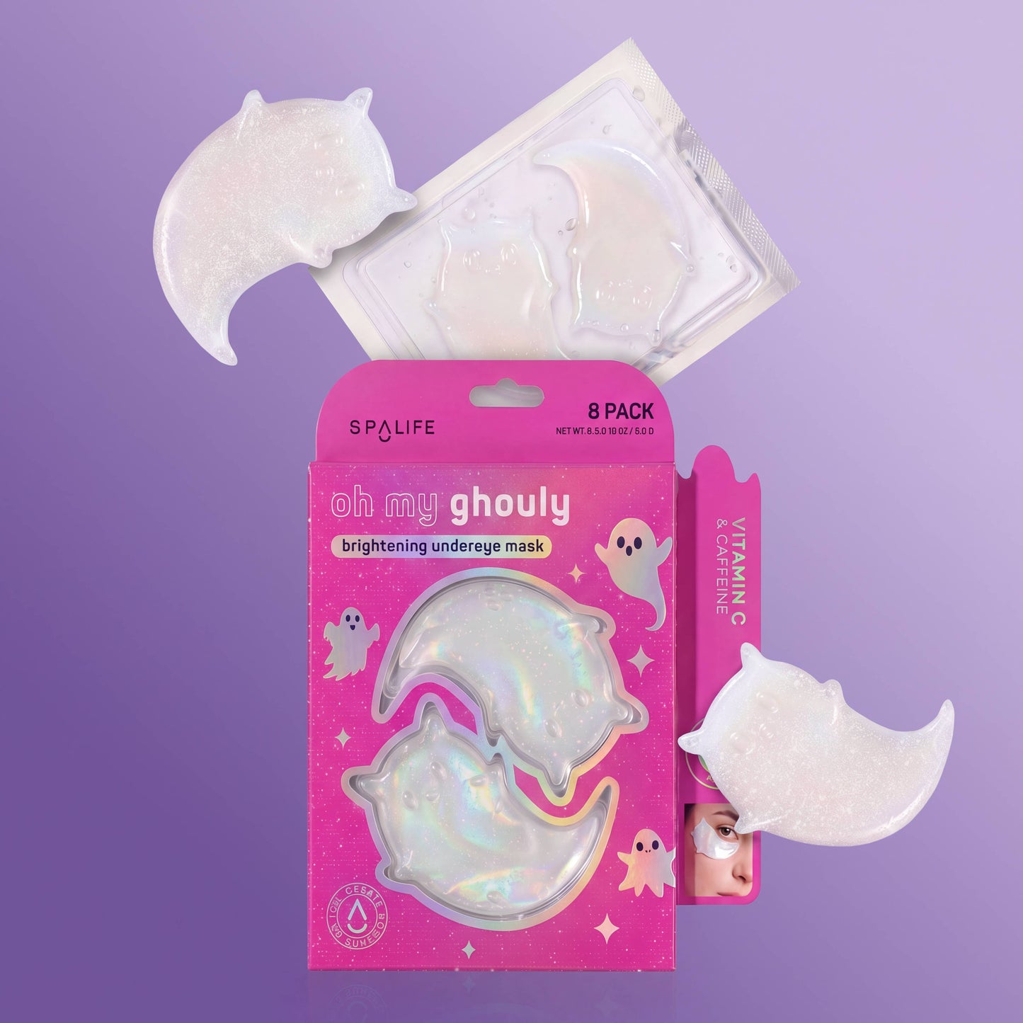 My Spa Life - Halloween Oh My Ghouly Hydrogel Undereye Patches  | 8 Pack | Limited Edition