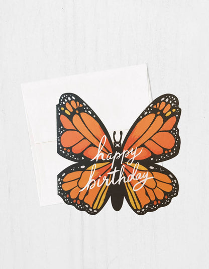 Idlewild Co. - Birthday Greeting Card | Monarch, Die Cut